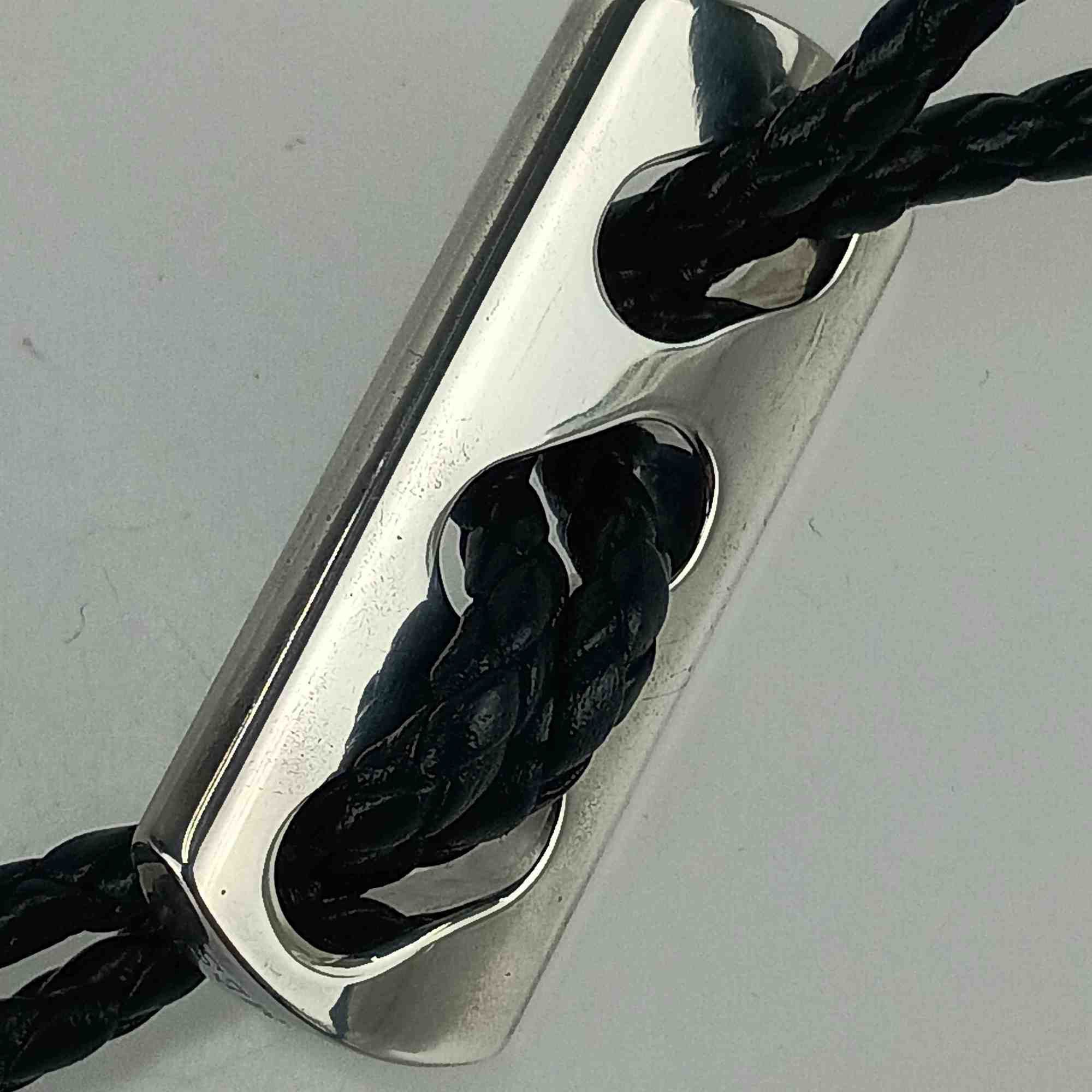 Hermes HERMES Keychain Charm - Black Silver Leather Ag925 for Men and Women Size ONE SIZE - 4 Thumbnail