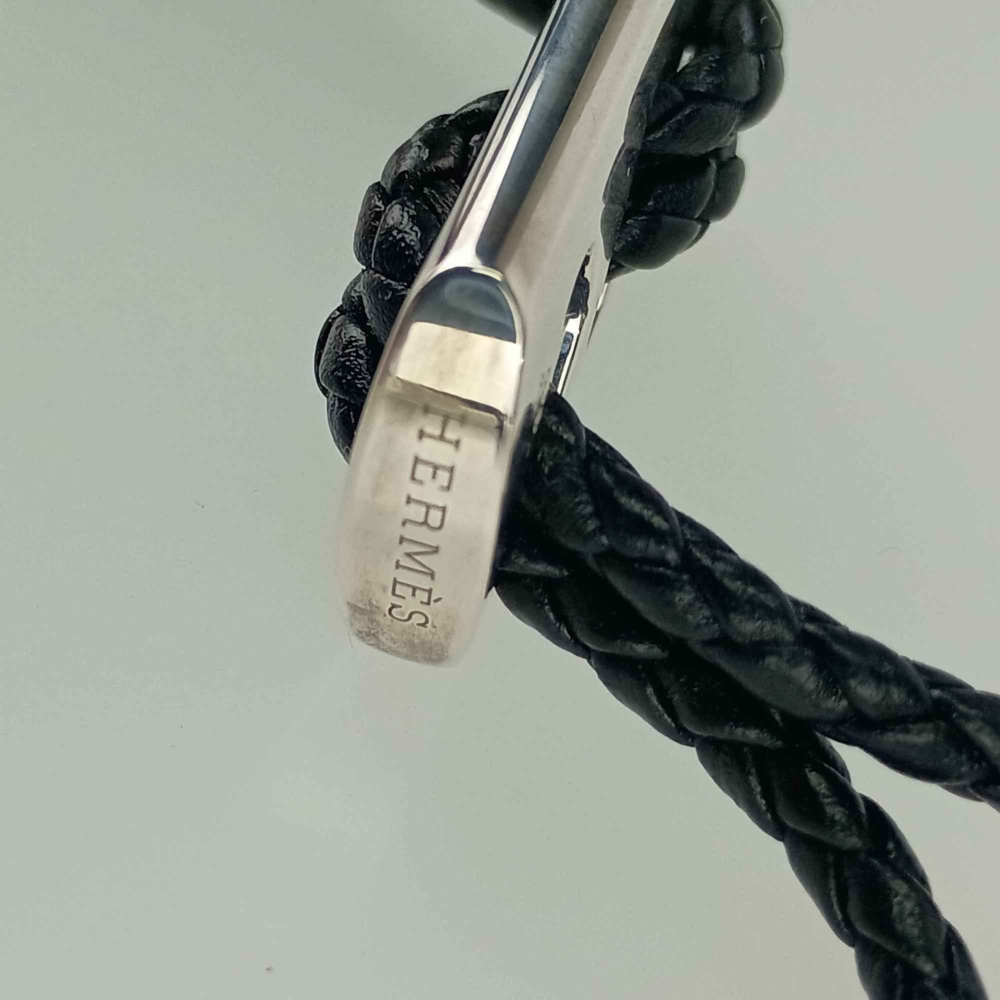 Hermes HERMES Keychain Charm - Black Silver Leather Ag925 for Men and Women Size ONE SIZE - 6 Thumbnail