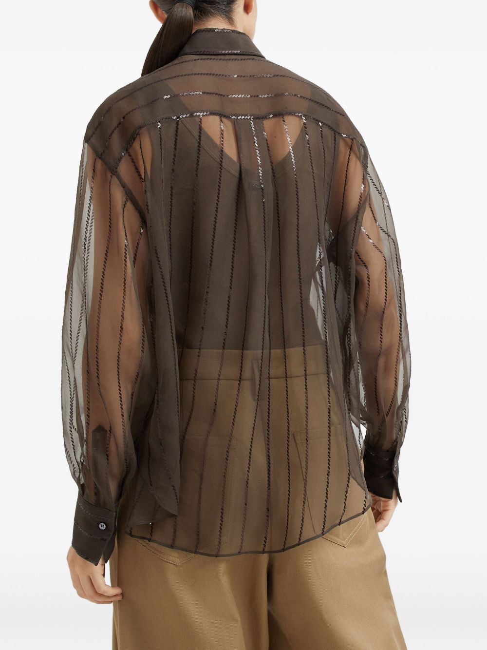 Brunello Cucinelli SILK SHIRT Size S / US 4 / IT 40 - 2 Thumbnail