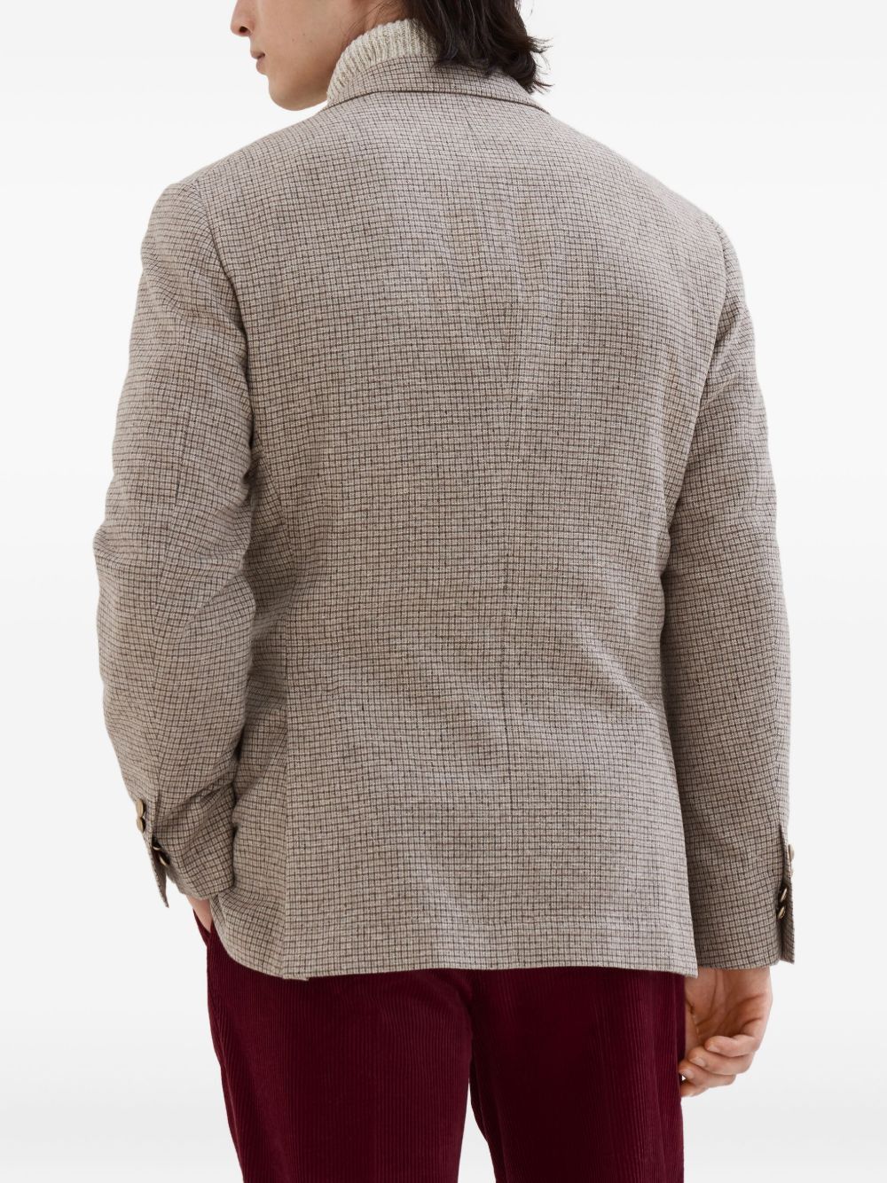 Brunello Cucinelli WOOL AND SILK DOUBLE-BREASTED JACKET Size US XXL / EU 58 / 5 - 3 Thumbnail