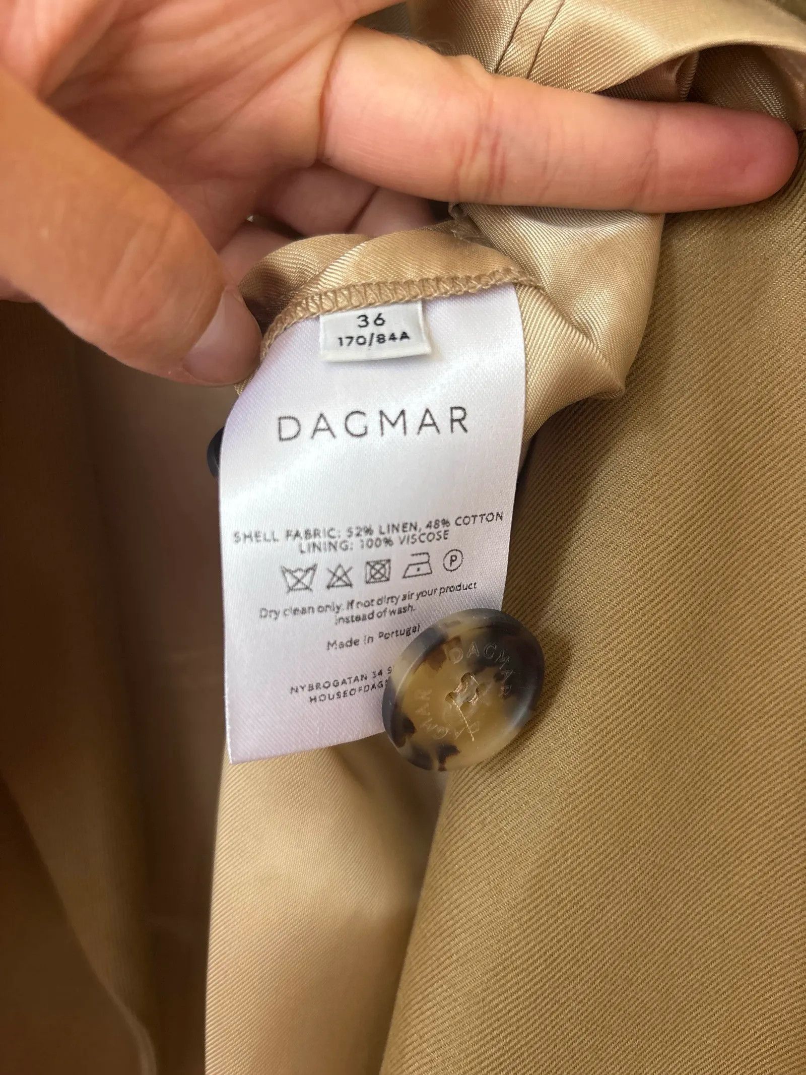 Dagmar Dagmar Dagmar Double Breasted Linen Coat Coat Size XS / US 0-2 / IT 36-38 - 3 Thumbnail
