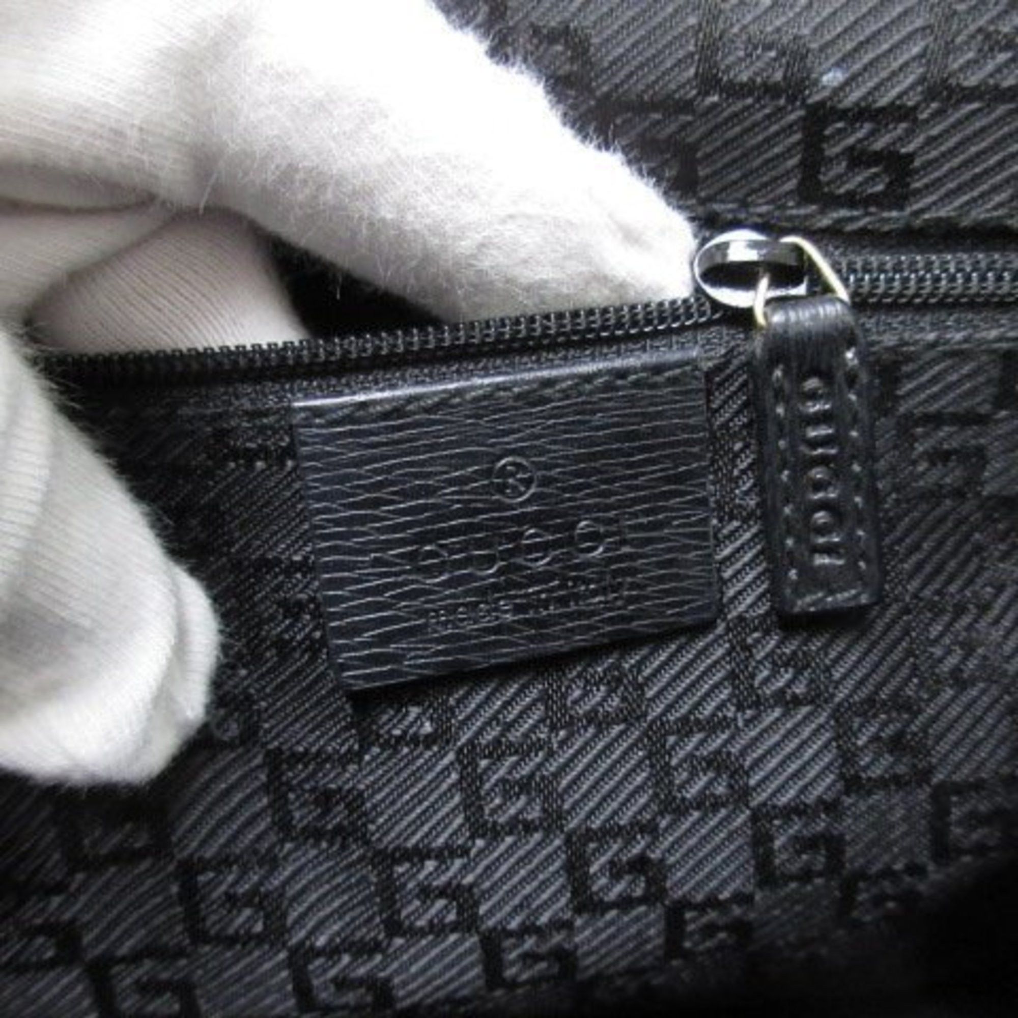 Gucci Gucci Handbag G 001-5155 Black Canvas x Leather Women's Size ONE SIZE - 6 Thumbnail