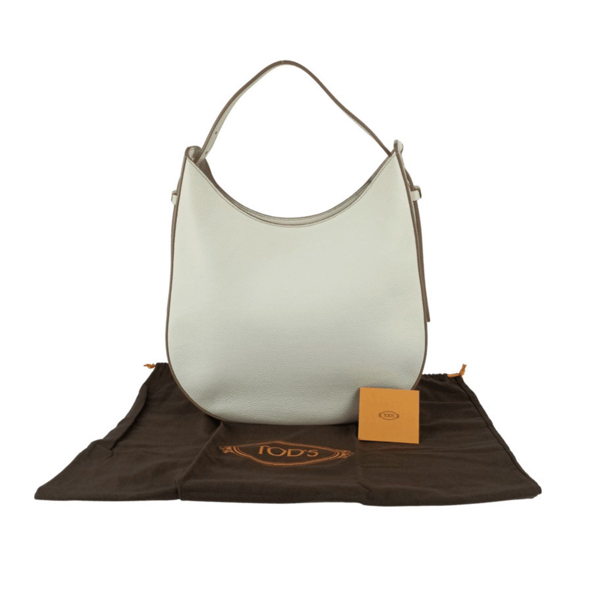 Tod's TOD'S Oboe Large Shoulder Bag - White Leather Women's Timeless Tote Size ONE SIZE - 10 Thumbnail