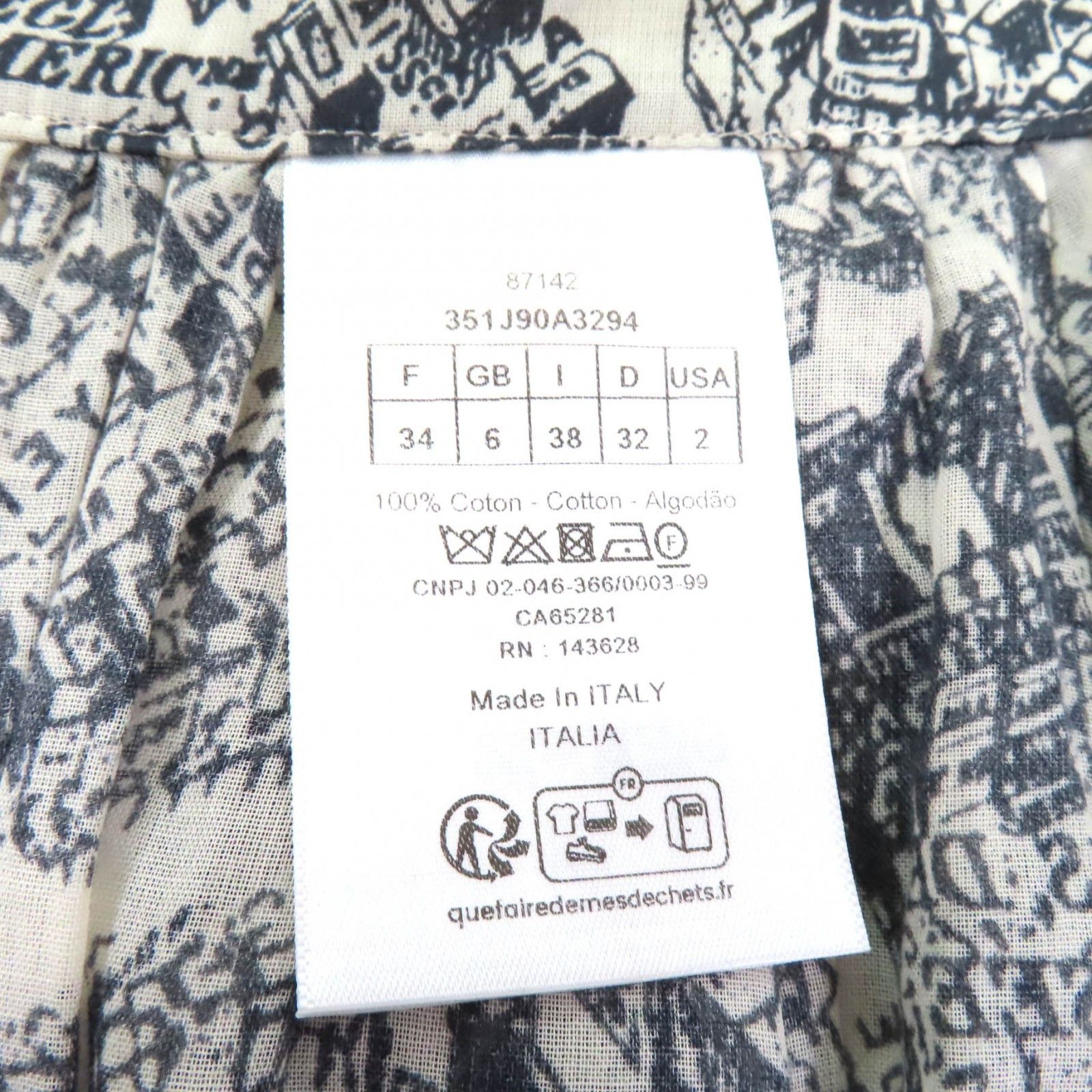 Dior Dior Christian Dior 351J90A3294 Cotton Skirt Cotton Skirts 351J90A3294 Size ONE SIZE - 8 Thumbnail