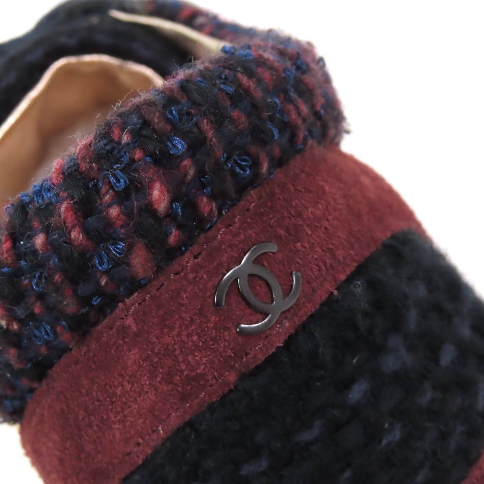 Chanel Chanel Chanel COCO Mark Tweed Switch Suede leather Sneakers Suede Shoes G30422 DUTY FREE for USA Size ONE SIZE - 9 Thumbnail
