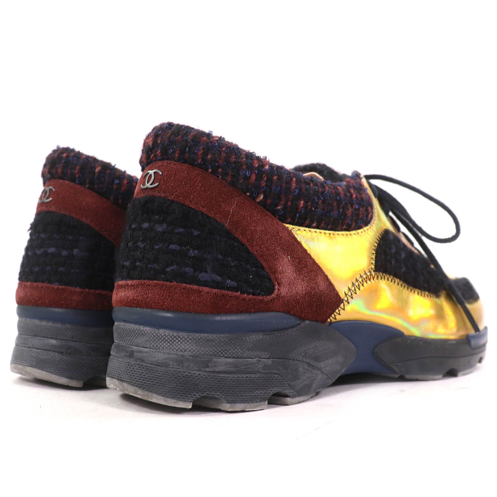 Chanel Chanel Chanel COCO Mark Tweed Switch Suede leather Sneakers Suede Shoes G30422 DUTY FREE for USA Size ONE SIZE - 7 Thumbnail