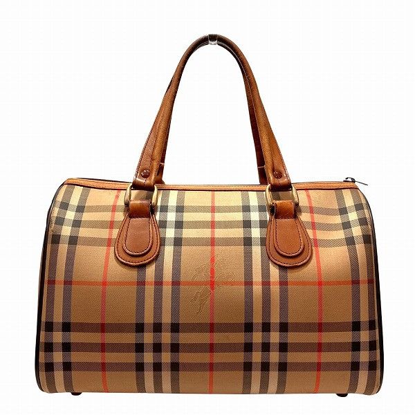 Burberry Burberry Burberry Nova Check Shadow Horse Boston Bag Canvas Handbag Size ONE SIZE - 2 Thumbnail