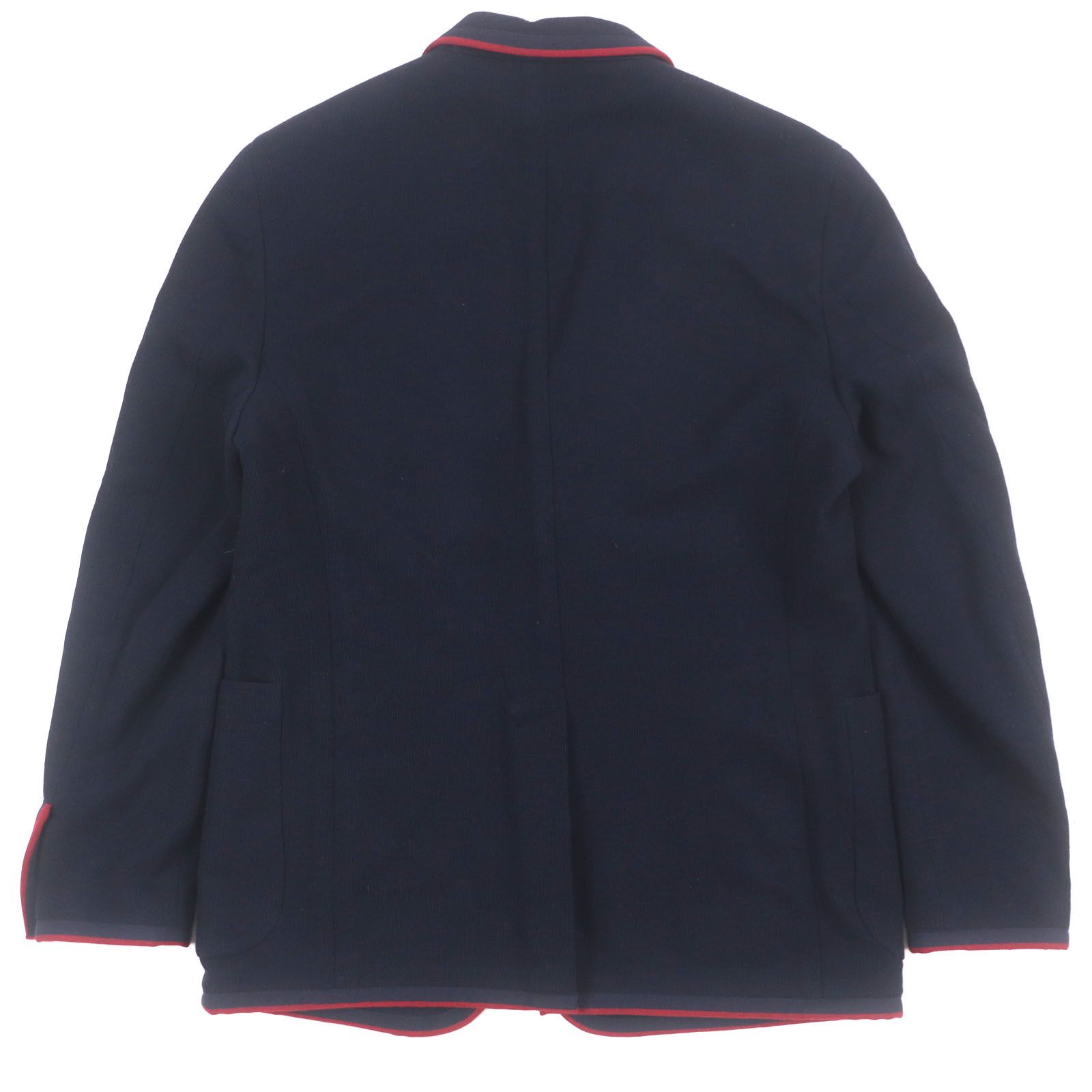 Gucci Gucci Gucci Tailored Wool Jacket Leather Outerwear 645195 Size ONE SIZE - 3 Thumbnail