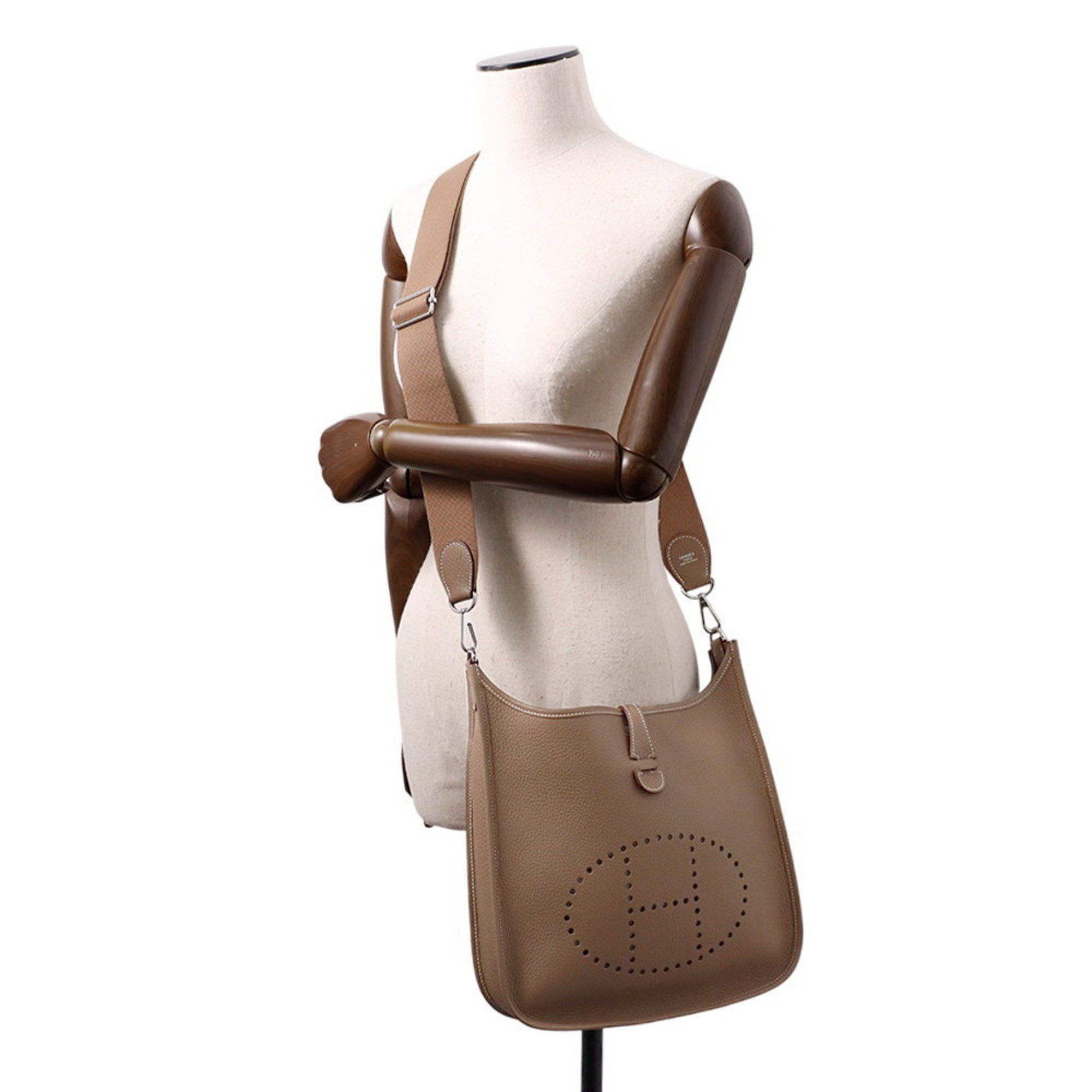 Hermes Hermès Evelyne PM Shoulder Bag in Etoupe Taurillon