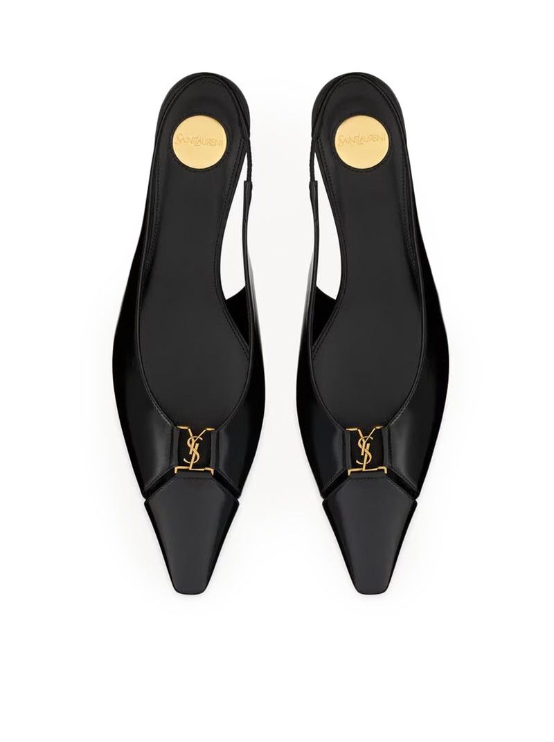 Saint Laurent Paris BABYLONE LEATHER BALLERINAS Size US 7.5 / IT 37.5 - 4 Thumbnail