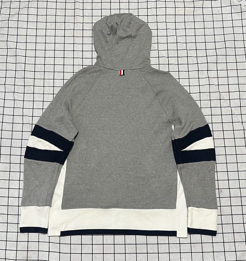 Thom Browne TB Classic Gray Knit Zip Hoodie Size US L / EU 52-54 / 3 - 2 Thumbnail