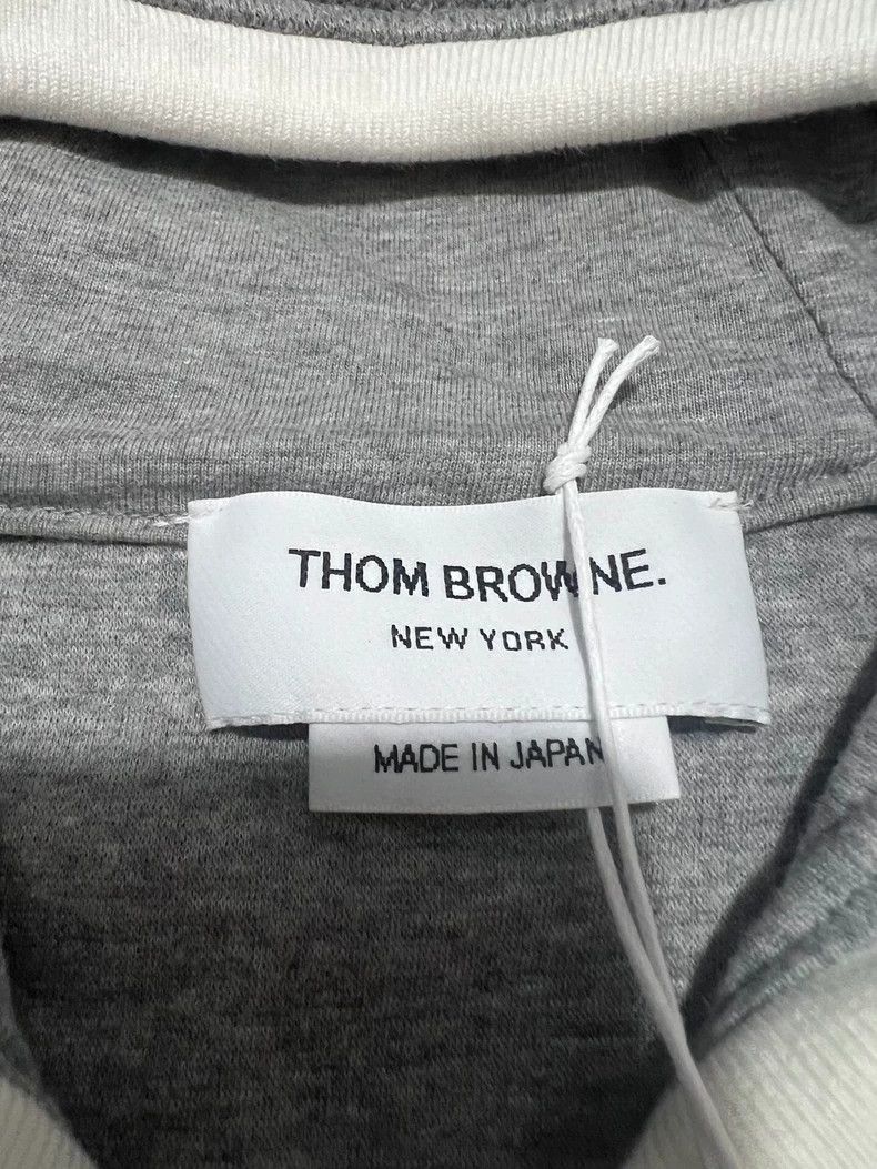 Thom Browne TB Classic Gray Knit Zip Hoodie Size US L / EU 52-54 / 3 - 4 Thumbnail