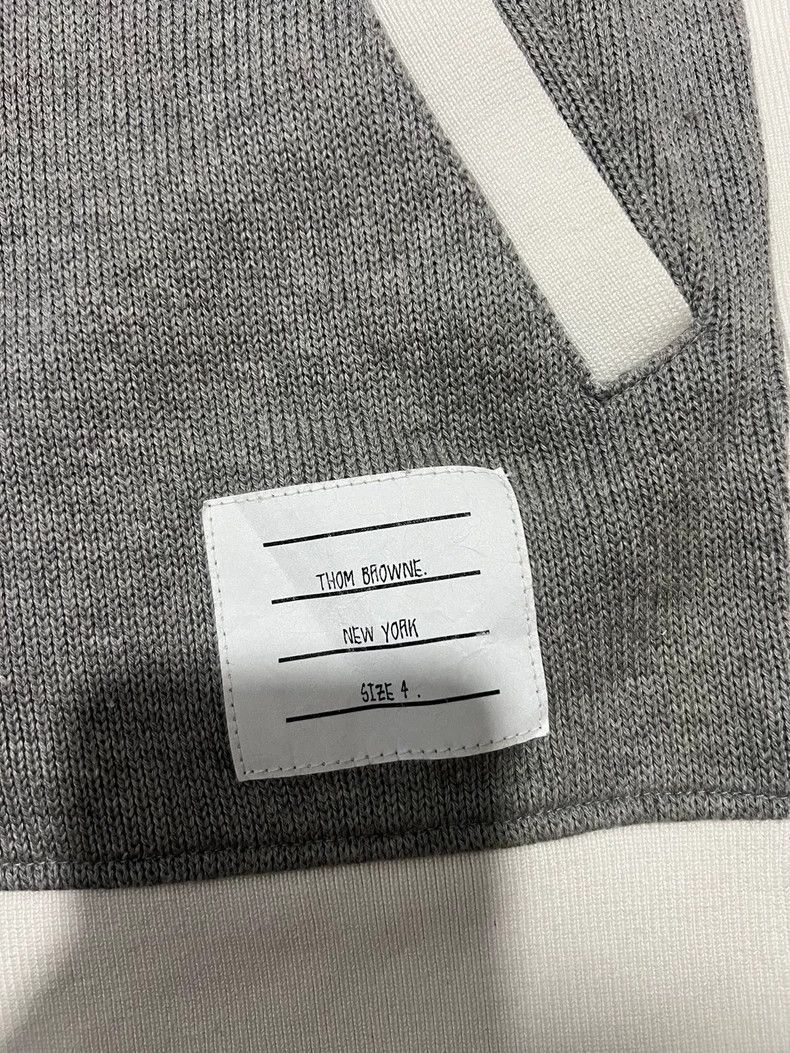 Thom Browne TB Classic Gray Knit Zip Hoodie Size US L / EU 52-54 / 3 - 5 Thumbnail