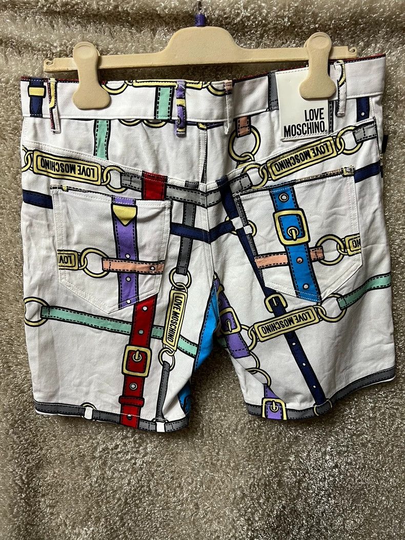 Moschino Moschino Men's Casual Graphic Shorts Size US 33 - 4 Thumbnail