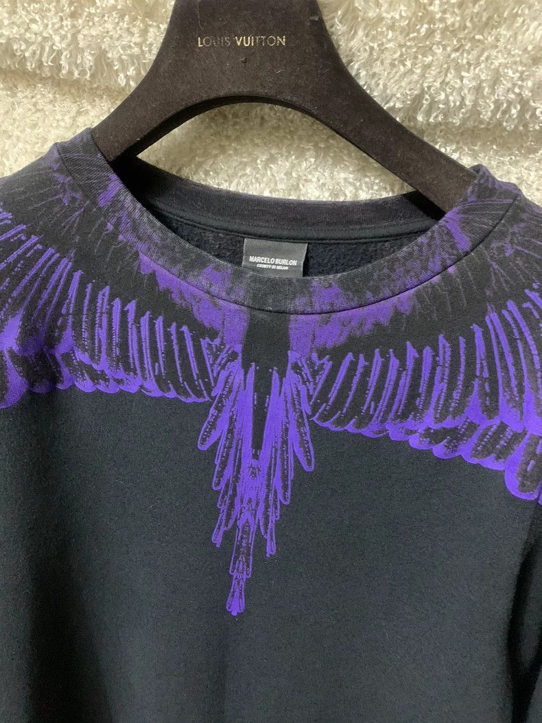 Marcelo Burlon Marcelo Burlon Purple Wing Print Sweatshirt Size US XS / EU 42 / 0 - 2 Thumbnail