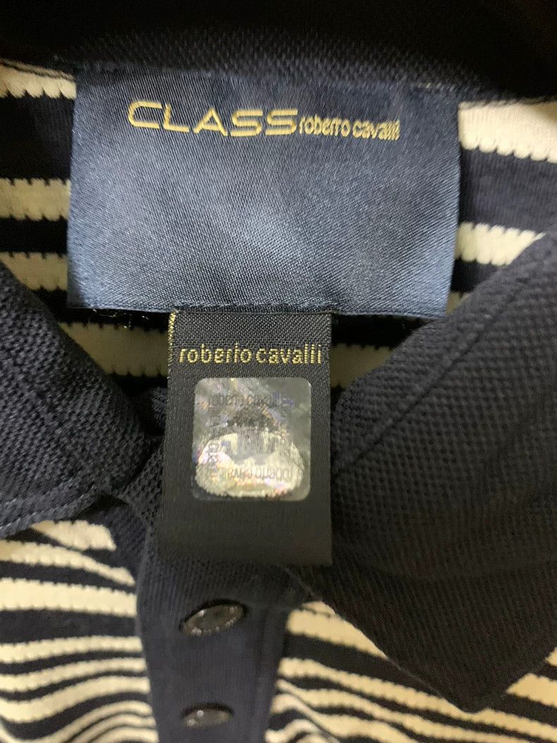 Roberto Cavalli Roberto Cavalli Striped Polo Shirt Size US M / EU 48-50 / 2 - 4 Thumbnail