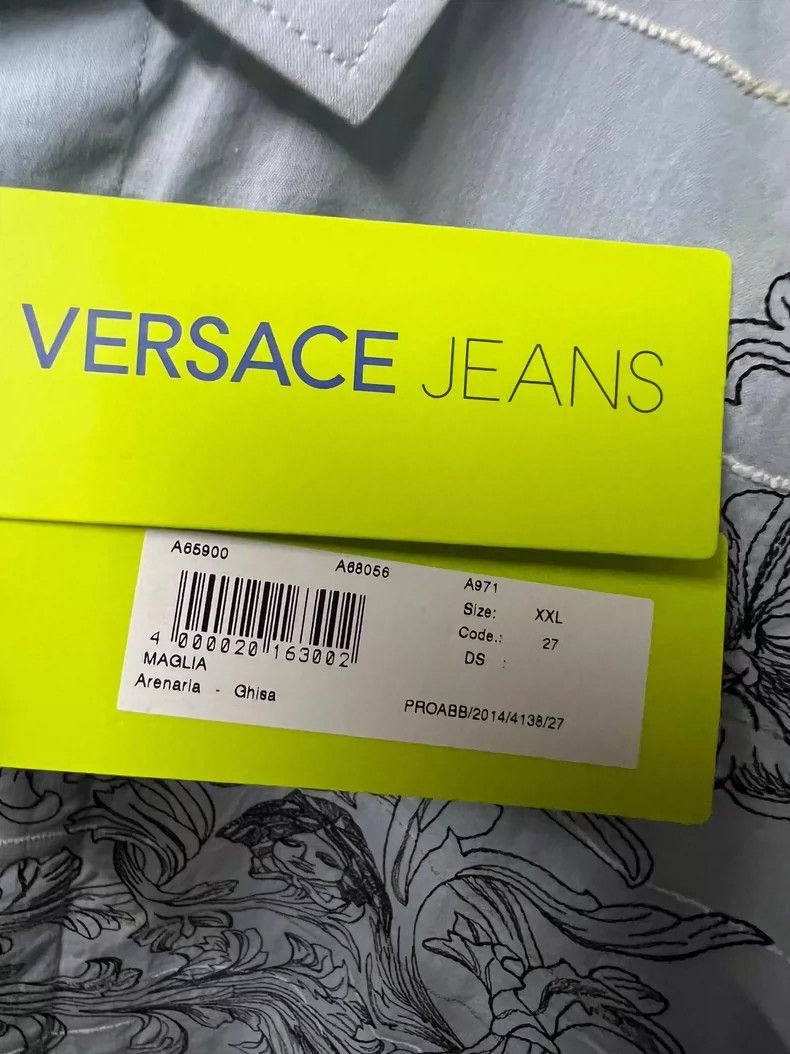 Versace Versace Men's Embroidered Casual Shirt Size US XL / EU 56 / 4 - 3 Thumbnail