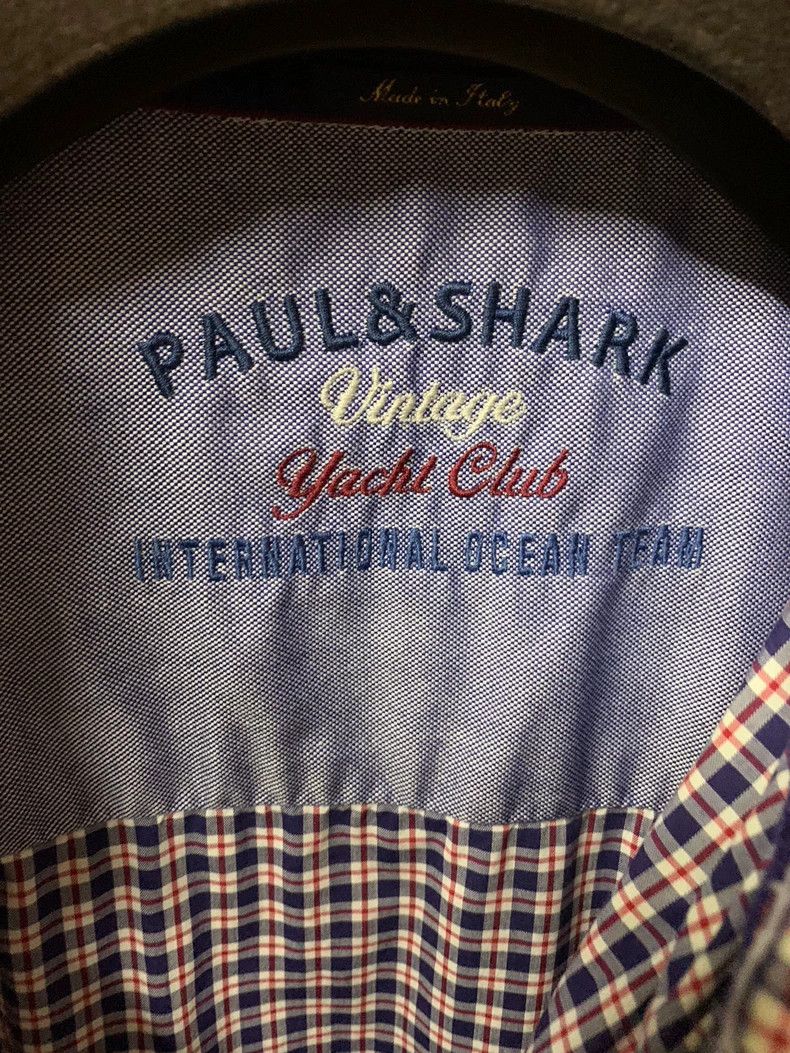 Stone Island Paul & Shark Men's Check Long Sleeve Shirt Size US XL / EU 56 / 4 - 7 Thumbnail