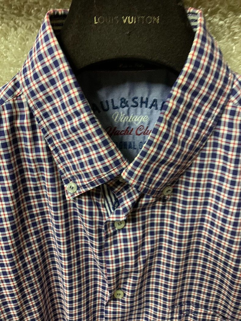 Stone Island Paul & Shark Men's Check Long Sleeve Shirt Size US XL / EU 56 / 4 - 3 Thumbnail