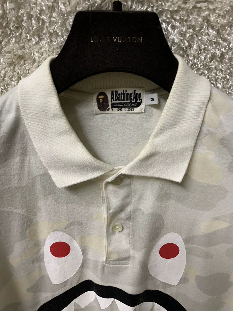 Bape BAPE Men's Camo Shark Short Sleeve Polo Size US M / EU 48-50 / 2 - 3 Thumbnail