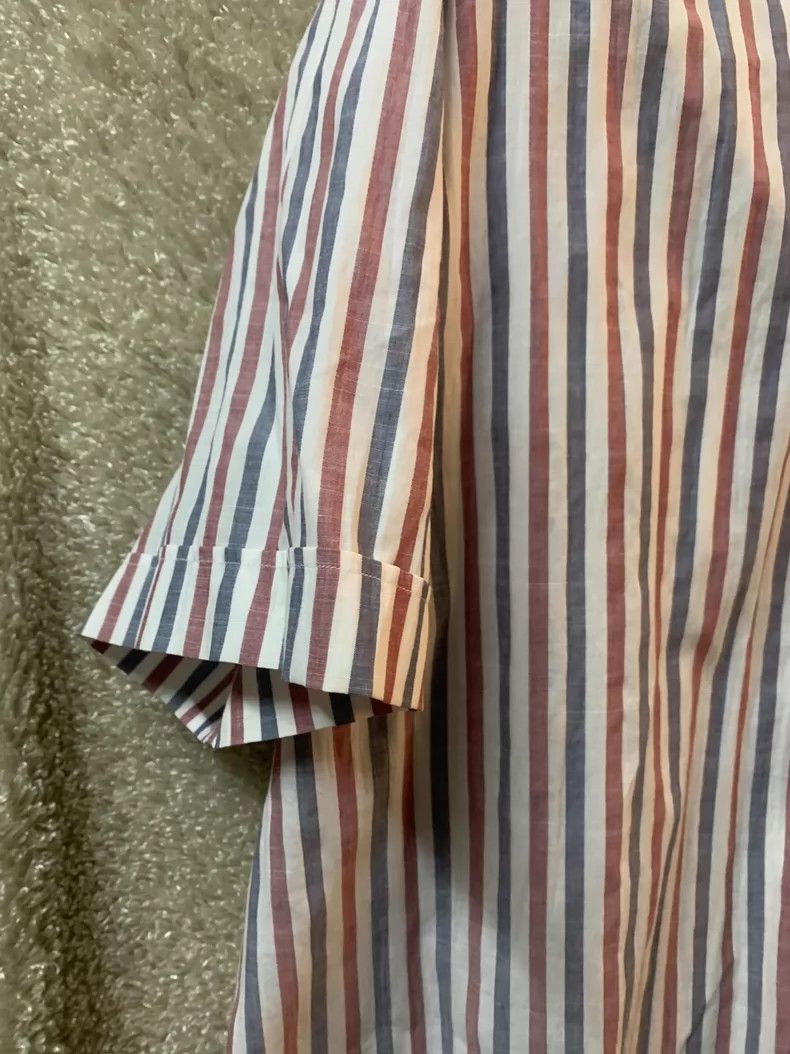 Ermenegildo Zegna Ermenegildo Zegna Striped Short Sleeve Shirt Size US XL / EU 56 / 4 - 2 Thumbnail