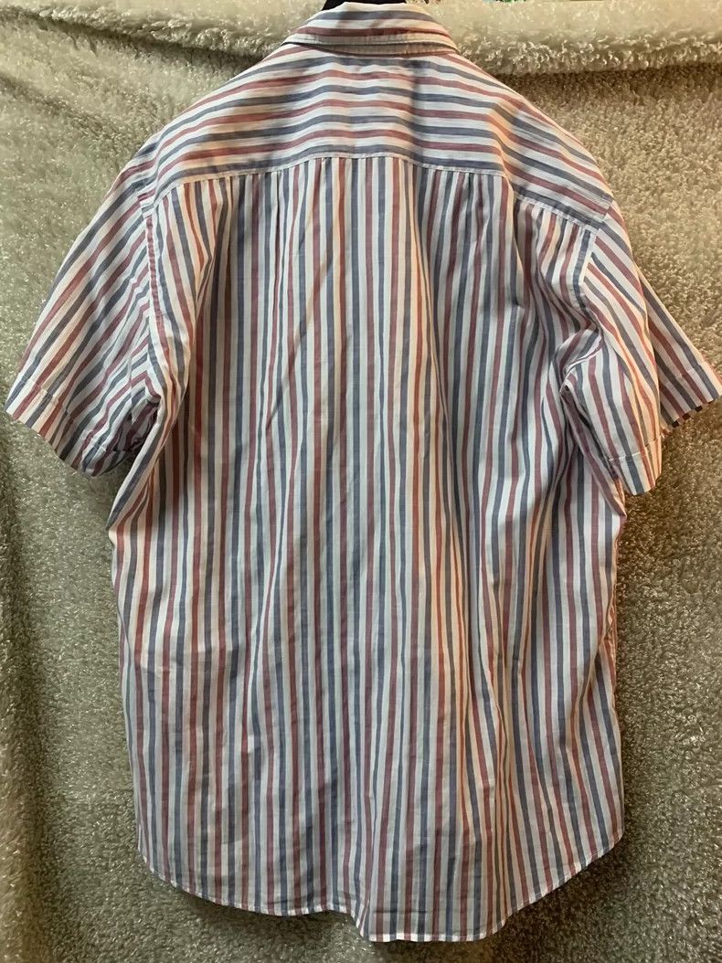 Ermenegildo Zegna Ermenegildo Zegna Striped Short Sleeve Shirt Size US XL / EU 56 / 4 - 6 Thumbnail