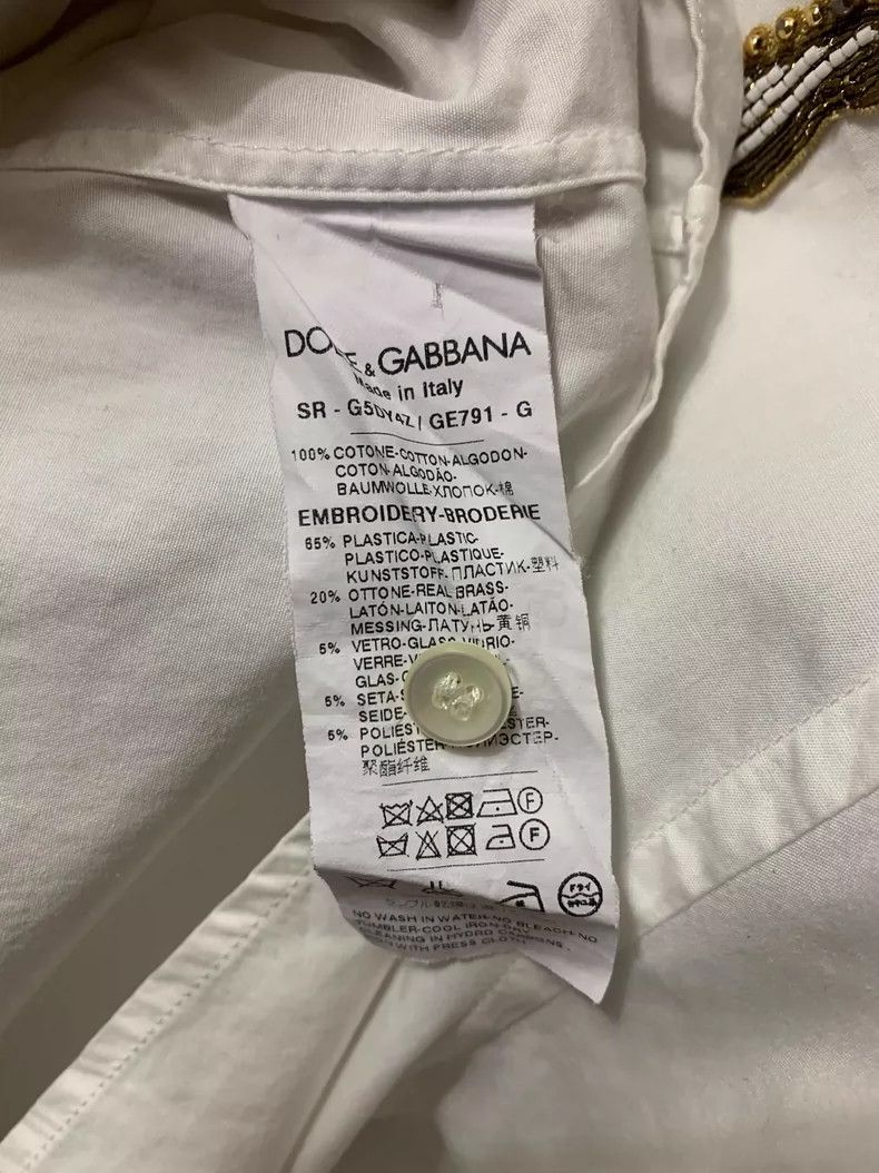 Dolce & Gabbana Dolce Gabbana Men's White Shirt Size US M / EU 48-50 / 2 - 6 Thumbnail