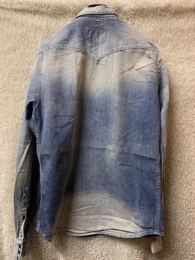 Diesel Diesel Men's Distressed Denim Shirt Size US L / EU 52-54 / 3 - 5 Thumbnail