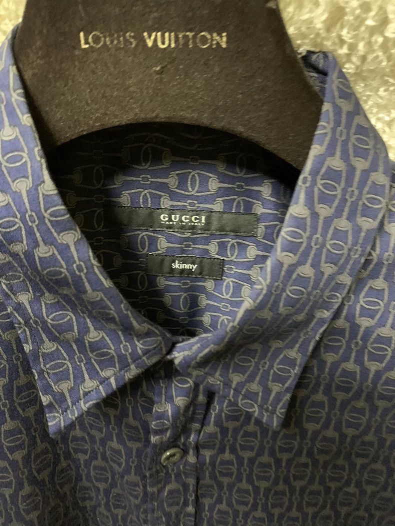 Gucci Gucci Men's Long Sleeve Button-Up Shirt Size US L / EU 52-54 / 3 - 3 Thumbnail
