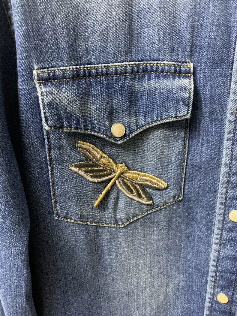Alexander McQueen Alexander McQueen Men's Denim Embroidered Shirt Size US S / EU 44-46 / 1 - 2 Thumbnail