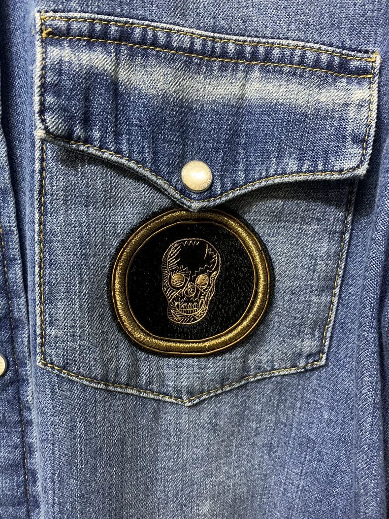 Alexander McQueen Alexander McQueen Men's Denim Embroidered Shirt Size US S / EU 44-46 / 1 - 3 Thumbnail