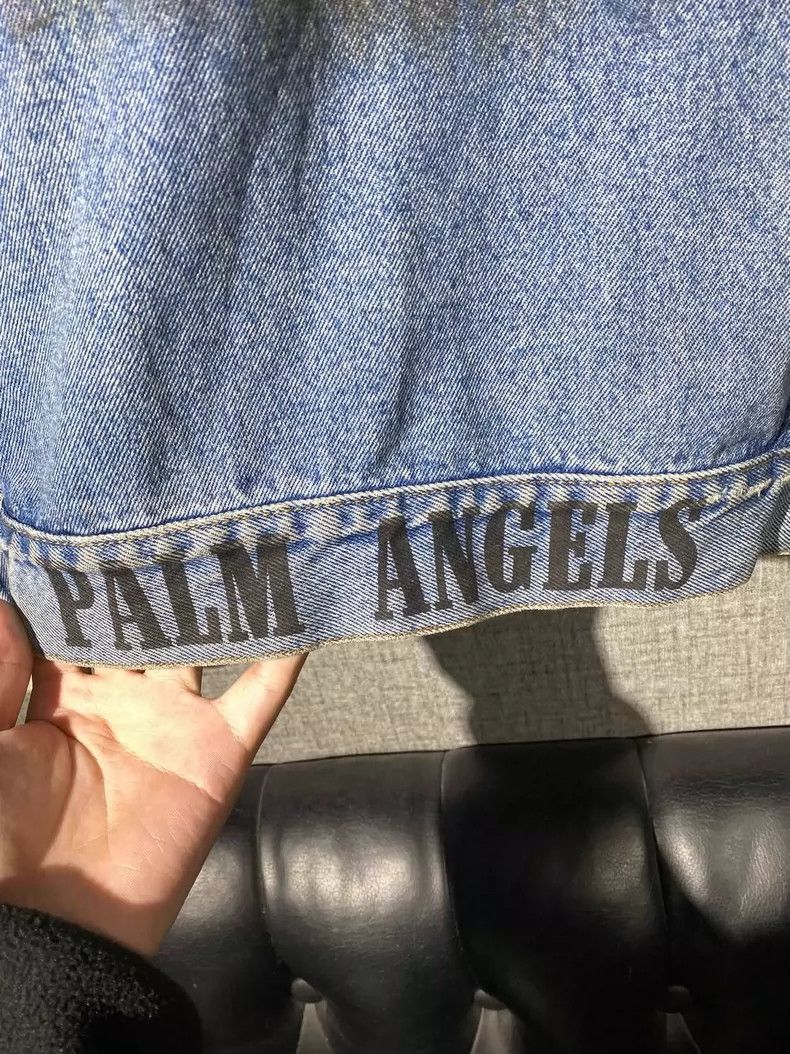 Palm Angels Palm Angels Distressed Denim Jacket with Lion Art Size US XL / EU 56 / 4 - 4 Thumbnail