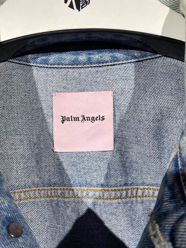 Palm Angels Palm Angels Distressed Denim Jacket with Lion Art Size US XL / EU 56 / 4 - 7 Thumbnail