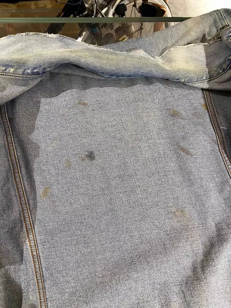 Palm Angels Palm Angels Distressed Denim Jacket with Lion Art Size US XL / EU 56 / 4 - 6 Thumbnail
