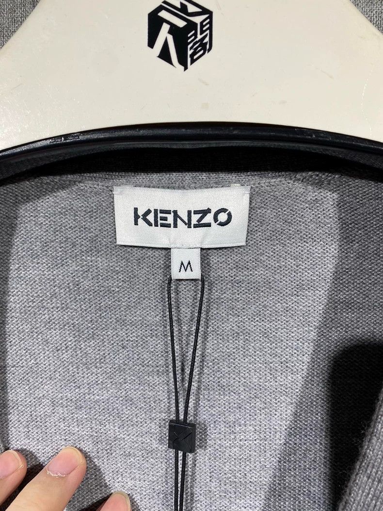 Kenzo Kenzo Gray V-Neck Cardigan Size US M / EU 48-50 / 2 - 6 Thumbnail