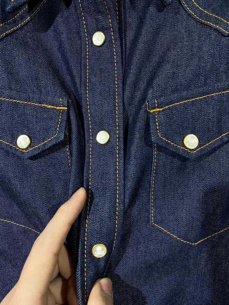 Mastermind Japan mastermind japan Denim Skull Shirt Size US XS / EU 42 / 0 - 3 Thumbnail