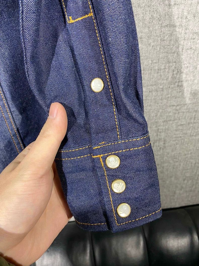 Mastermind Japan mastermind japan Denim Skull Shirt Size US XS / EU 42 / 0 - 6 Thumbnail