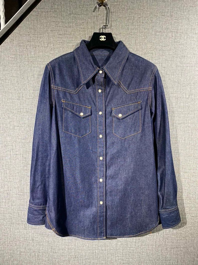 Mastermind Japan mastermind japan Denim Skull Shirt Size US XS / EU 42 / 0 - 2 Thumbnail