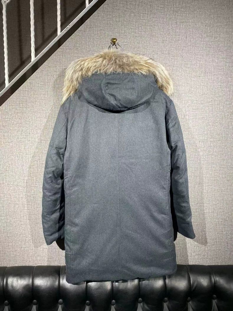 Porsche Design Porsche Design Gray Fur Trim Wool Down Coat Size US S / EU 44-46 / 1 - 2 Thumbnail