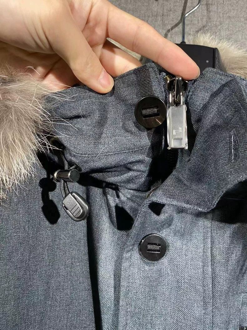 Porsche Design Porsche Design Gray Fur Trim Wool Down Coat Size US S / EU 44-46 / 1 - 3 Thumbnail