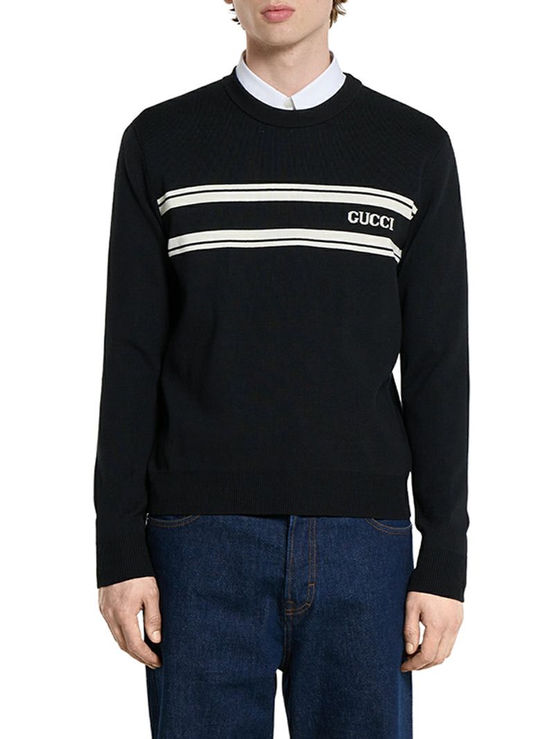 Gucci SILK AND COTTON SWEATER WITH INTARSIA Size US S / EU 44-46 / 1 - 3 Thumbnail