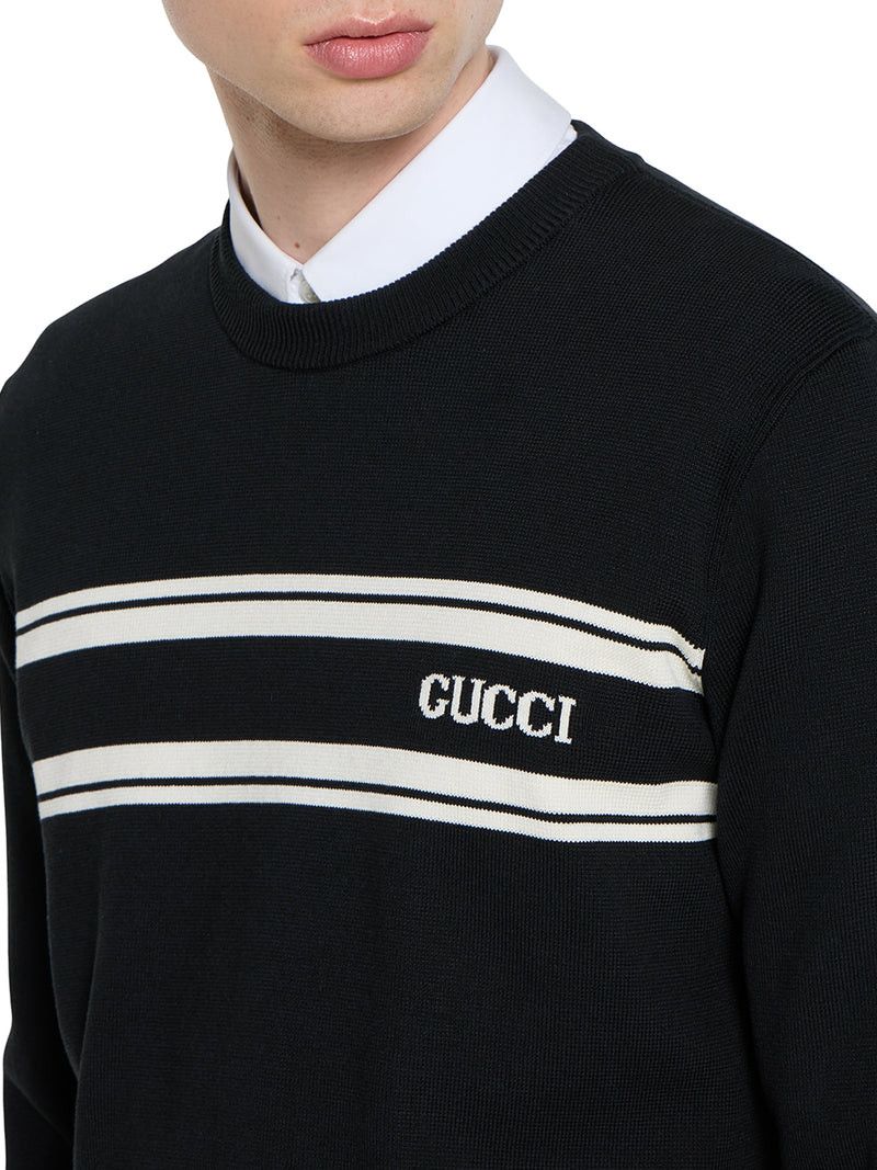 Gucci SILK AND COTTON SWEATER WITH INTARSIA Size US S / EU 44-46 / 1 - 5 Thumbnail