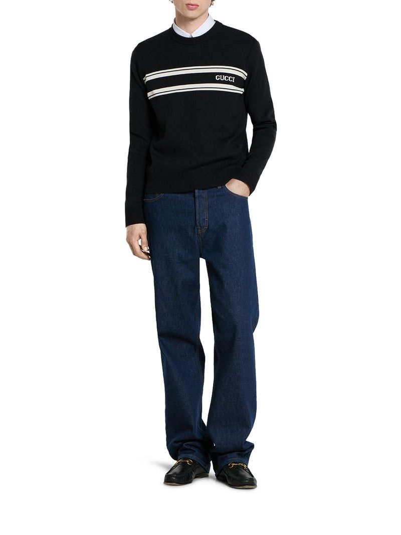 Gucci SILK AND COTTON SWEATER WITH INTARSIA Size US L / EU 52-54 / 3 - 2 Thumbnail