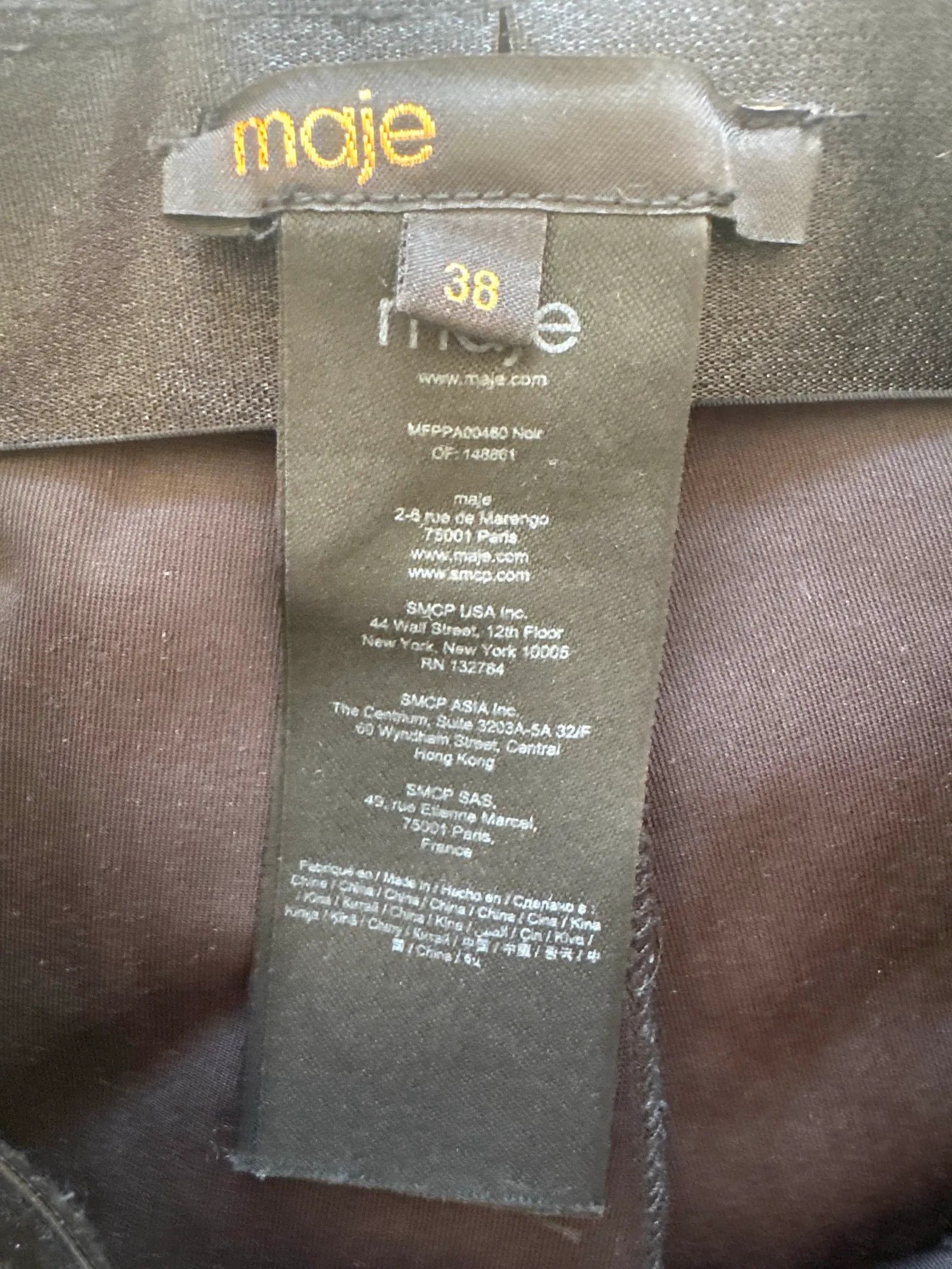 Maje Maje Pants Size 27" / US 4 / IT 40 - 2 Thumbnail