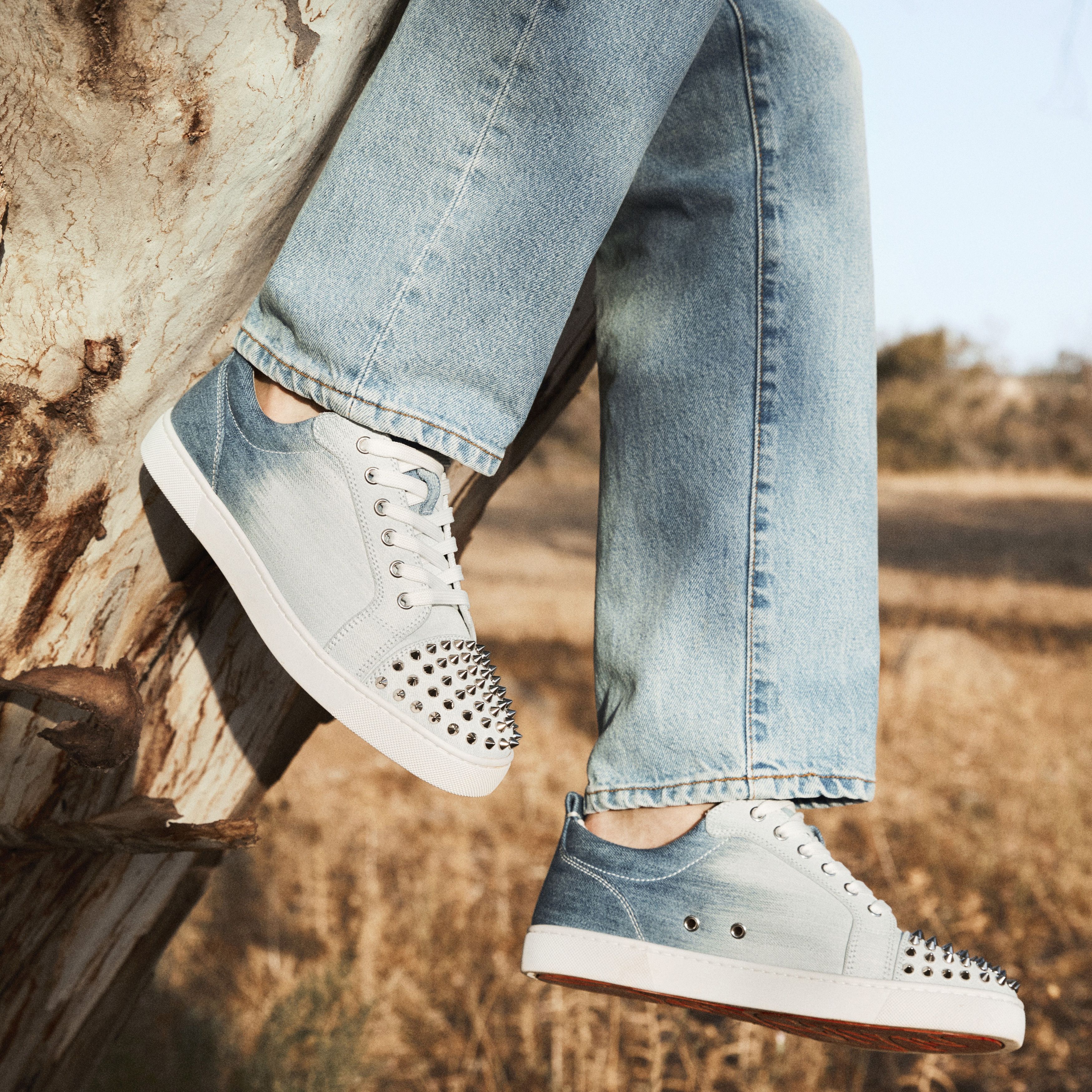 Christian Louboutin louis junior spikes denim Size US 6 / EU 39 - 6 Thumbnail