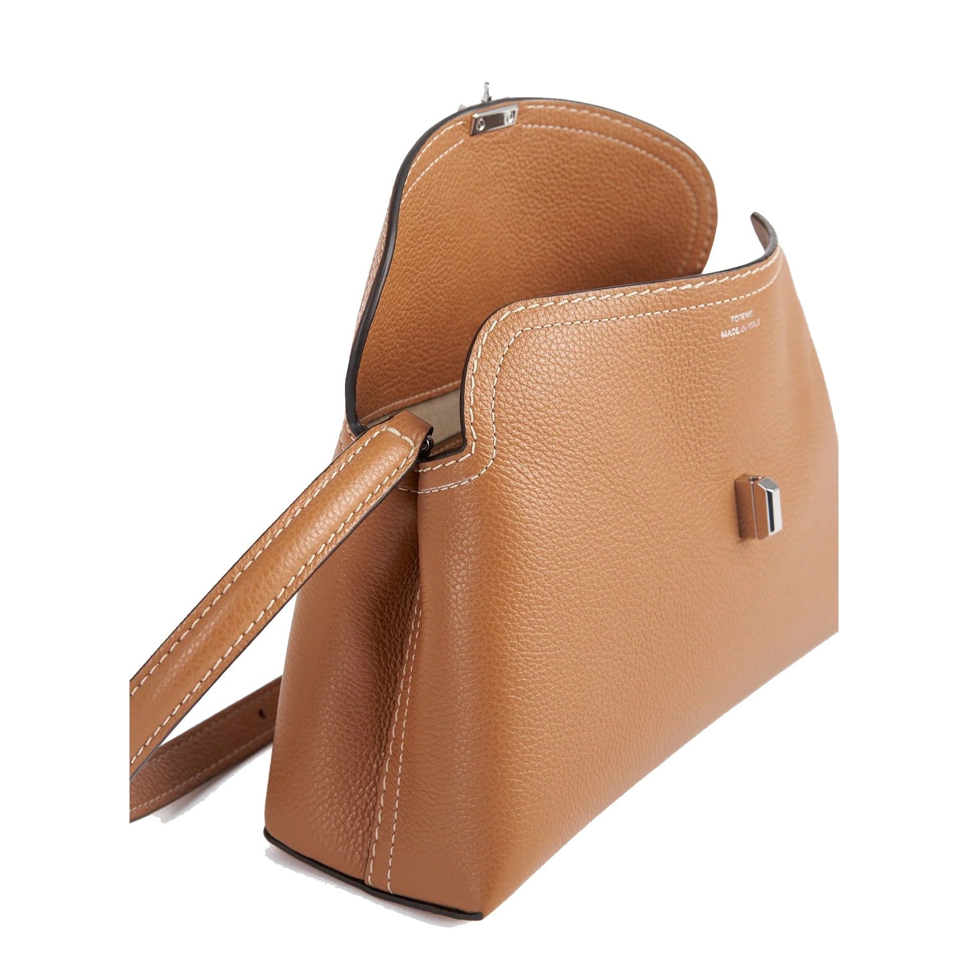 Toteme Toteme T-Lock grained-leather clutch Bag Size ONE SIZE - 3 Thumbnail