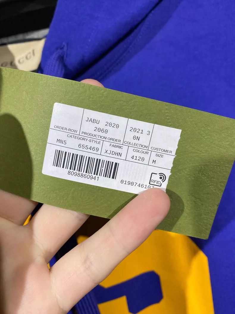 Gucci Gucci Blue Hoodie with Number 25 Size US M / EU 48-50 / 2 - 5 Thumbnail