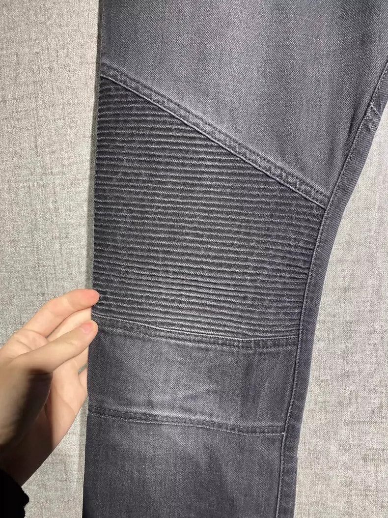 Balmain Balmain Gray Moto-Style Denim Jeans Size US 30 / EU 46 - 3 Thumbnail