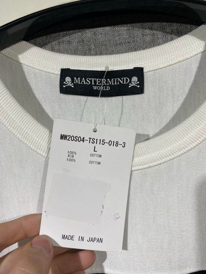 Mastermind Japan MMJ Black and White Color Block Letter Print T-shirt Size US L / EU 52-54 / 3 - 7 Thumbnail