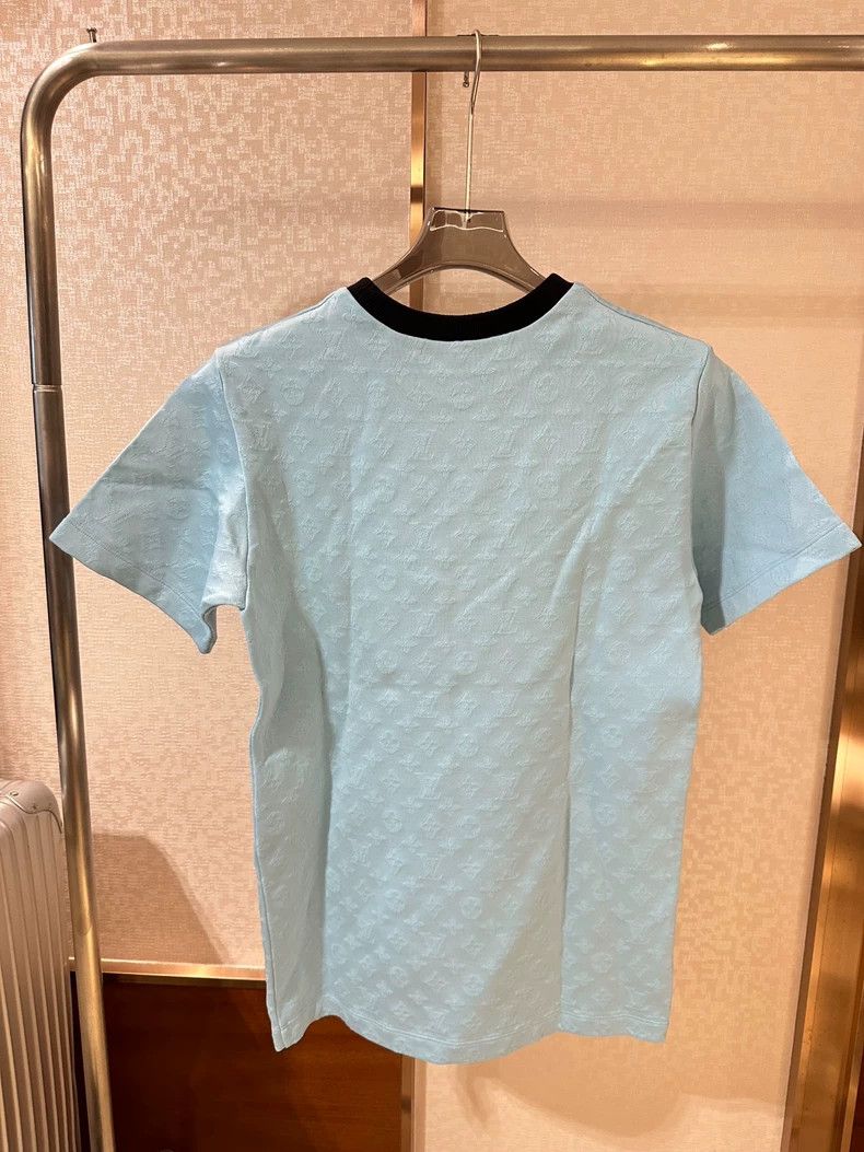 Louis Vuitton Louis Vuitton Blue Monogram Short Sleeve Top Size US S / EU 44-46 / 1 - 2 Thumbnail